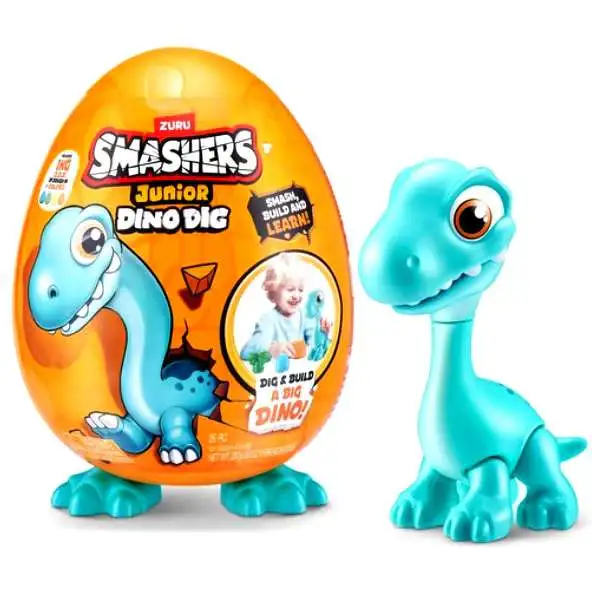 Smashers Junior Dino Dig BLUE Dinosaur LARGE Mystery Egg [18 Surprises!]