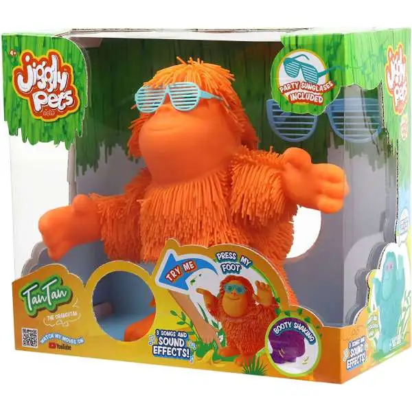 Jiggly Pets Orangutan Robotic Pet Figure [Orange, Damaged Package]