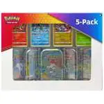 pokemon 5 pack mini tin + 4 promo cards Scarlet & Violet Series 5-Pack Tins and Extras! Toys & Games The bundle also includes four special foil cards 1046035 POKEMON 5 MINI TINS