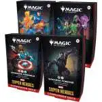 mtg commander deck bundle Magic The Gathering Marvel Super Heroes Avengers Assemble, Wakanda Forever, The Fantastic Four, Doom Prevails Wizards of the Coast The inclusion of 10 double Mtg Deck Box Magic: The
